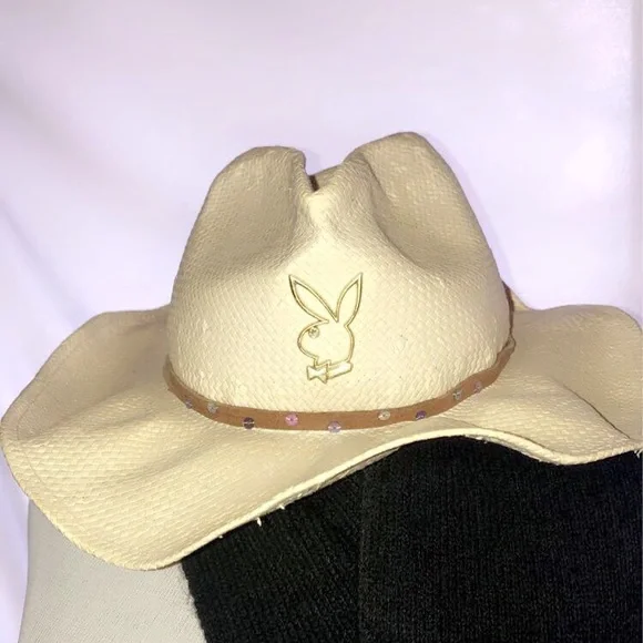 Playboy cowboy hat Brown Flocked Polyester Cowboy Hat With Hatband Costume  main image 4